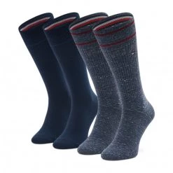 Accessoires Chaussettes Hautes Homme Tommy Hilfiger - 701220517 Navy/Rouge 002 Bleu Marine
