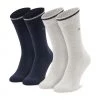 Accessoires Lot De 2 Paires De Chaussettes Hautes Femme TOMMY HILFIGER - 701220710 White 001 Blanc, Bleu Marine, Multicolore -Tommy Hilfiger Soldes 8720245386234 2pack different 1 .1