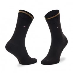 Accessoires Lot De 2 Paires De Chaussettes Hautes Femme Tommy Hilfiger - 701220710 Khaki 004 Marron, Noir -Tommy Hilfiger Soldes 8720245386289 2pack different 2