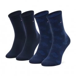 Accessoires Chaussettes Hautes Femme Tommy Hilfiger - 701221054 Navy 001 Bleu Marine
