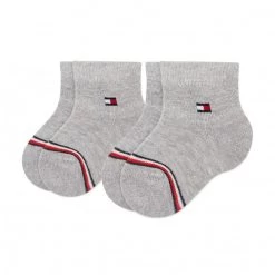Accessoires Lot De 2 Paires De Chaussettes Hautes Enfant Tommy Hilfiger - 701220516 Mid Grey Melange 003 Gris