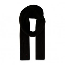 Accessoires Écharpe Tommy Hilfiger - Essential Flag Knitted Scarf AM0AM10365 BDS Noir