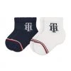 Accessoires Lot De 2 Paires De Chaussettes Hautes Enfant Tommy Hilfiger - 701220276 White/Navy 001 Blanc, Bleu Marine, Multicolore -Tommy Hilfiger Soldes a 8720245383769 2pack different 0220.1