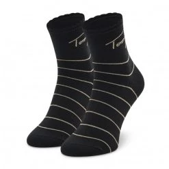 Accessoires Lot De 2 Paires De Chaussettes Hautes Femme Tommy Hilfiger - 701220252 Black 002 Noir -Tommy Hilfiger Soldes a 8720245385640 2pack different 0164