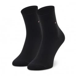 Accessoires Lot De 2 Paires De Chaussettes Hautes Femme Tommy Hilfiger - 701220252 Black 002 Noir -Tommy Hilfiger Soldes a 8720245385640 2pack different 0167