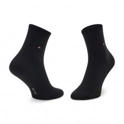 Accessoires Lot De 2 Paires De Chaussettes Hautes Femme Tommy Hilfiger - 701220252 Black 002 Noir -Tommy Hilfiger Soldes a 8720245385640 2pack different 0168