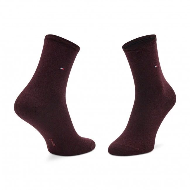 Accessoires Lot De 2 Paires De Chaussettes Hautes Femme Tommy Hilfiger - 701220252 Burgundy 004 Bordeaux 4 Accessoires Lot De 2 Paires De Chaussettes Hautes Femme Tommy Hilfiger - 701220252 Burgundy 004 Bordeaux – Image 2
