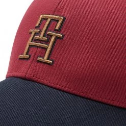 Accessoires Casquette Tommy Hilfiger - Prep Mono AM0AM10339 XJS Bordeaux -Tommy Hilfiger Soldes a 8720641982801 0022