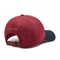 Accessoires Casquette Tommy Hilfiger - Prep Mono AM0AM10339 XJS Bordeaux -Tommy Hilfiger Soldes a 8720641982801 0024