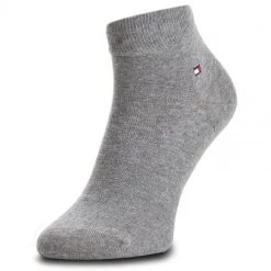 Accessoires Lot De 2 Paires De Chaussettes Basses Homme Tommy Hilfiger - 342025001 Middle Grey Melange 758 Gris