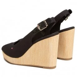 Femme Espadrilles TOMMY HILFIGER - Iconic Elena Sling Back Wedge FW0FW04789 Black BDS Noir -Tommy Hilfiger Soldes wietnam 4 0 jc